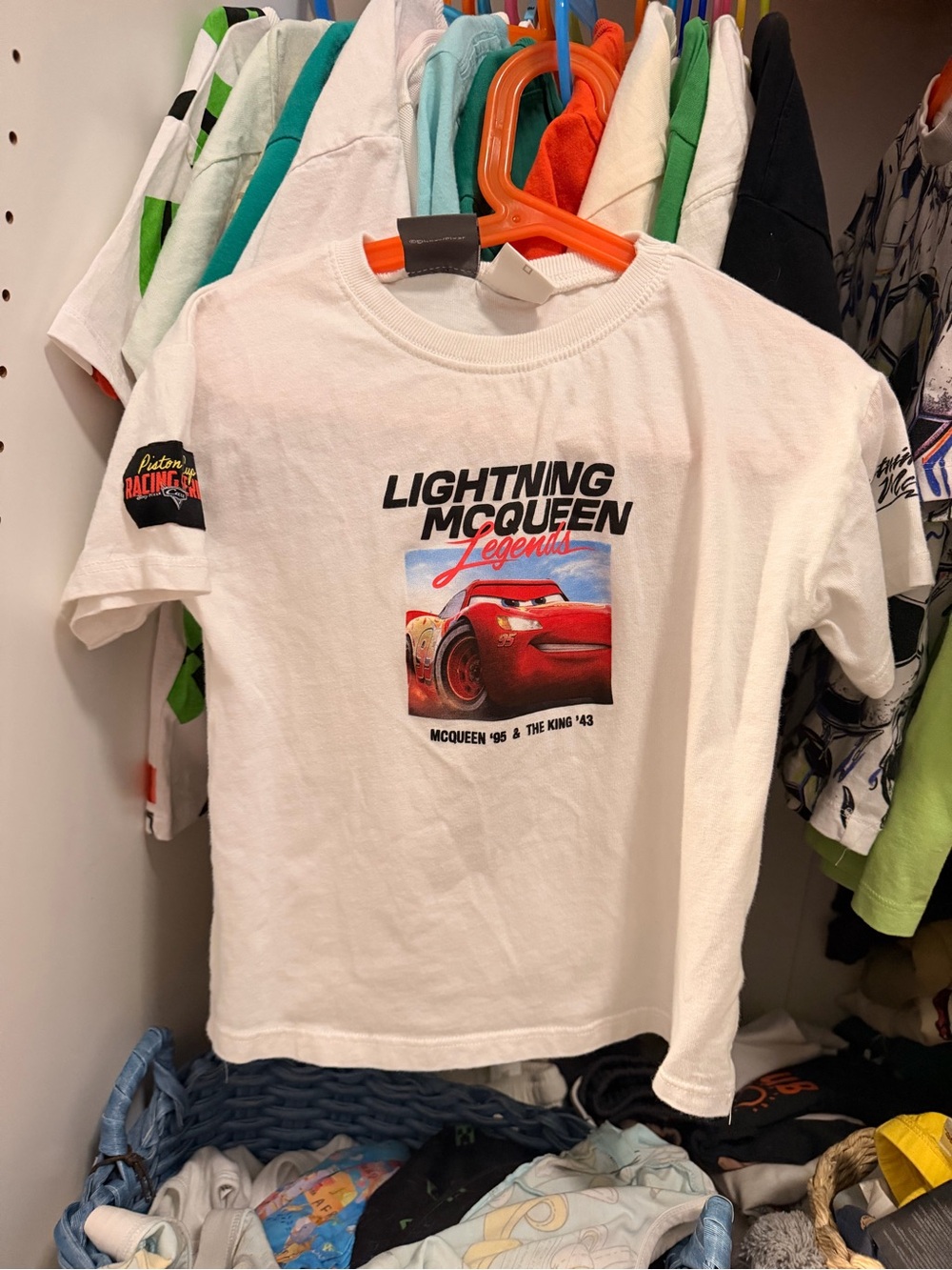 ZARA BOYS 4 years Lightning McQueen Kids' White Graphic Tee - Cars